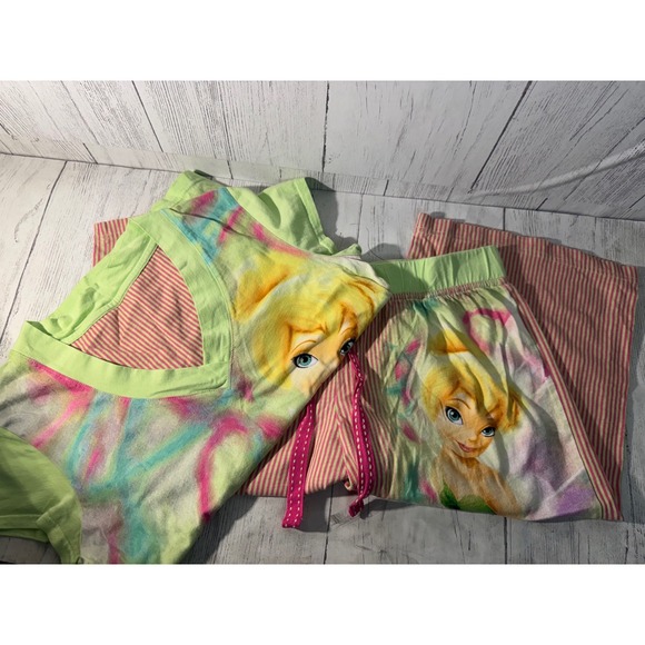 Disney Other - Vintage Disney Tinker Bell Pajama Set Womens Small 2 Piece